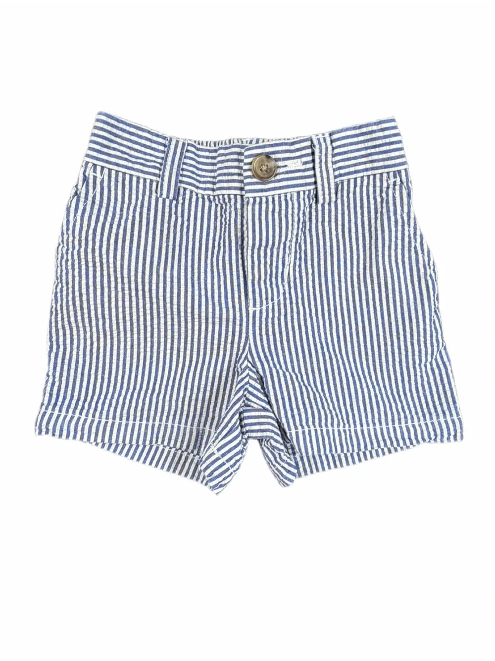 RALPH LAUREN Stretch Cotton Seersucker Shorts - 6M